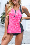 Tie-dye Colorblock Tankini