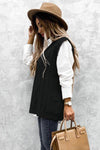 Wine Sleeveless Cable Knitted Sweater Tank