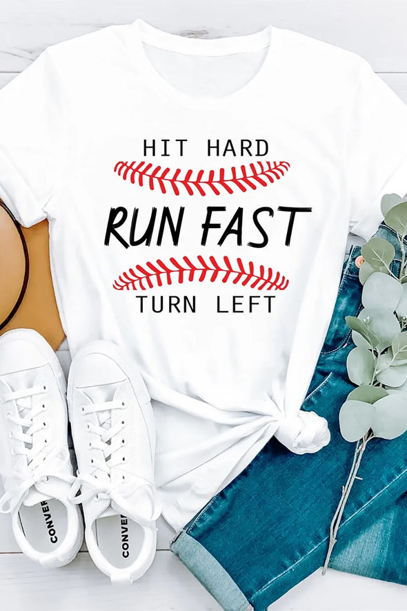 Letter Heart-shaped Rugby Graphic Print Short Sleeve T-shirt