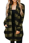 Turn-down Collar Plaid Shirt Coat