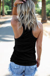 Letters Sunflower Graphic Tank Top