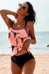 Printed Lined Tankini Swimsuit