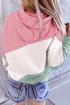 Colorblock Drawstring Hoodie