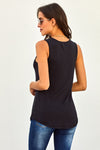 Just Say The Word 3 Button Tank Top
