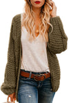 Chunky Wide Long Sleeve Knit Cardigan