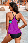 Printed Lined Tankini Swimsuit