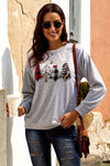 Merry Christmas Letters Print Pullover Sweatshirt