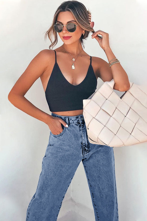 High Rise Slit Anklet Flare Jeans