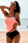 Printed Lined Tankini Swimsuit