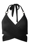 Halter Neck Criss Cross High Waist Bikini Set