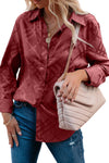 Shiny Satin Buttons Shirt