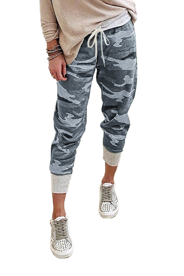 Camo Print Knit Sport Pants