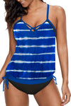 Tankini with Stripes Patchwork