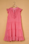 Swiss Dot Tiered Babydoll Mini Dress