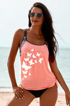 Printed Lined Tankini Swimsuit