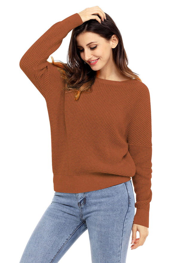 Cross Back Hollow-out Sweater