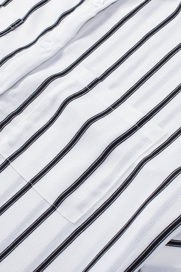 Pocketed Striped Shirt