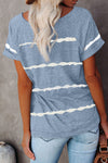 Stripe Print Loose T-shirt