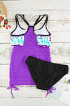 Printed Lined Tankini Swimsuit