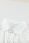 Lace Splicing Buttoned Shirt