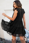 Swiss Dot Tiered Babydoll Mini Dress