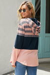Color Block Drawstring Hoodie