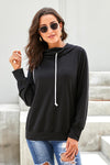 Long Sleeve Hoodie with Rope Drawstring