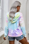 Colorblock The Sun Cotton Blend Tie Dye Hoodie