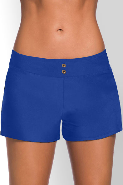 Eyelets Waistband Swim Boyshorts