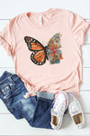Letter Heart-shaped Rugby Graphic Print Short Sleeve T-shirt