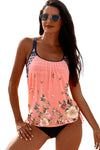 Printed Lined Tankini Swimsuit