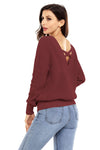 Cross Back Hollow-out Sweater