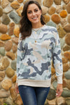 Digital Camo Print Sweatshirt