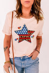 Leopard Sunflower Cactus Print Short Sleeve T Shirt