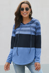 Color Block Drawstring Hoodie