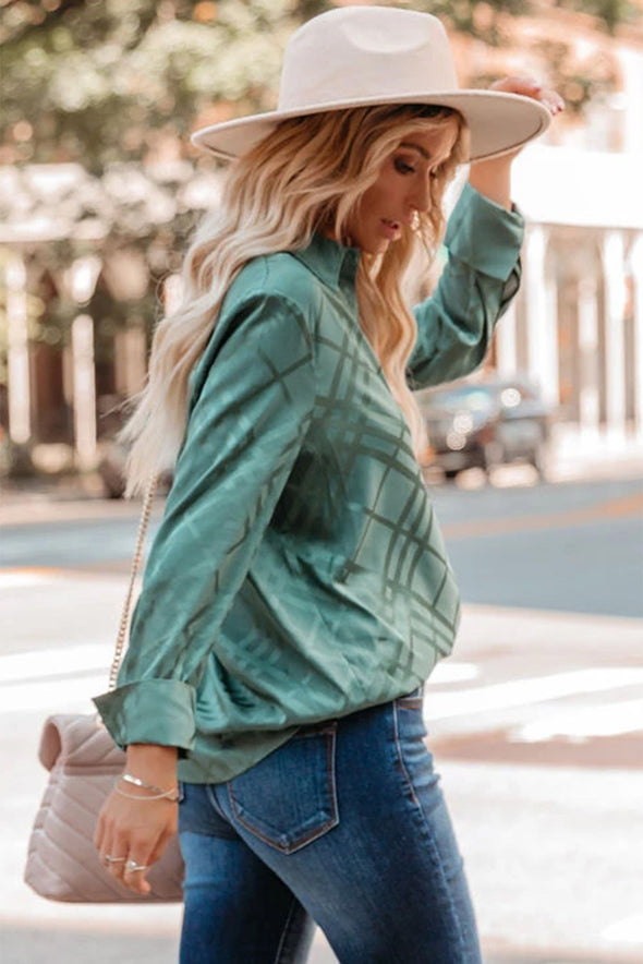Shiny Satin Buttons Shirt
