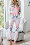 Multicolor Utopia Cotton Blend Tie Dye Hoodie Joggers Loungewear