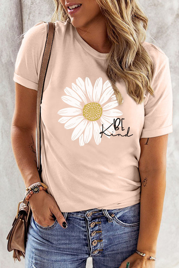 Leopard Sunflower Cactus Print Short Sleeve T Shirt