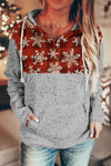 Christmas Reindeer Print Stitching Hoodie