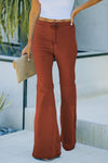 High Waist Pockets Bell Jeans