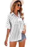 Pocketed Striped Shirt