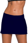 Plus Size Black Skirted Swim Bikini Bottom