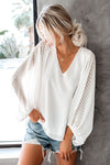 Balloon Sleeve Textured Blouse