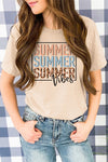 Summer Vibes Print Loose T Shirt