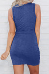 Twist Knot Front Cutout Bodycon Dress