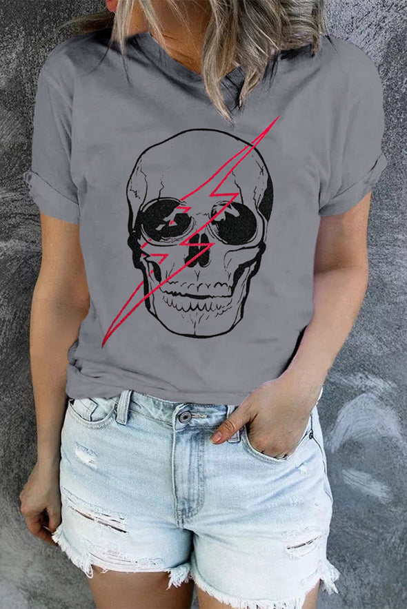 Letter Heart-shaped Rugby Graphic Print Short Sleeve T-shirt