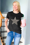 Letter Heart-shaped Rugby Graphic Print Short Sleeve T-shirt