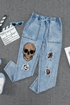 Camo Patches Cotton Pocketed Denim Jeans