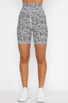 Charcoal Leopard Print Sports Bra Shorts Set
