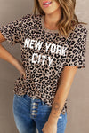 Crew Neck Camo Side Split T-shirt